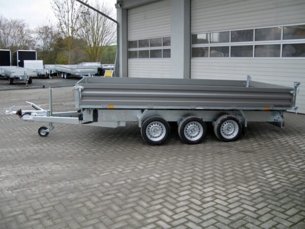Humbaur HTK 3500.41 STAHL Tridem 3 Achser NEU – Stahlbordwand Schwarz