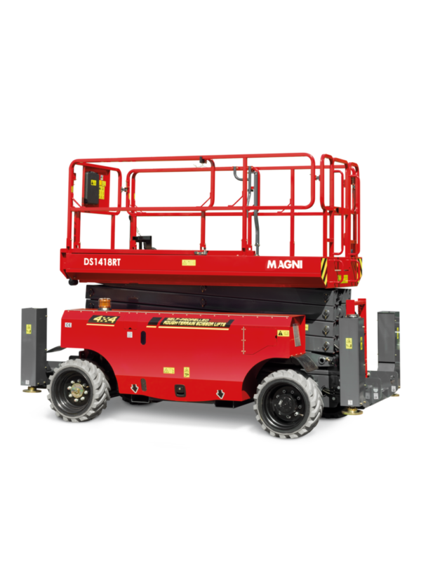 MAGNI DS1418RT Diesel-Scherenarbeitsbühne geländegängig – 14,3 mtr.