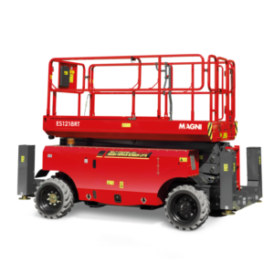 MAGNI  ES1218RT Elektro-Scherenarbeitsbühne geländegängig – 12,0 mtr.