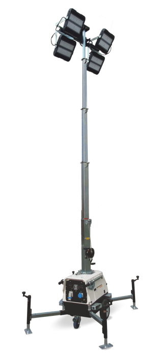 PRAMAC / Generac Linktower T4 UFO elektrischbetriebener Lichtmast