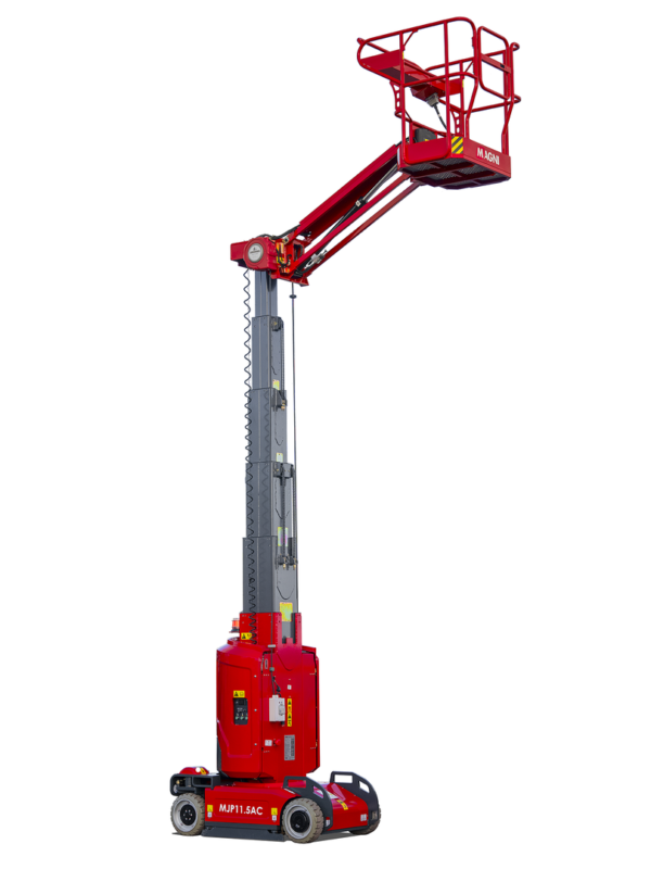 MJP11.5AC-aperto-1.png MAGNI MJP11.5 Vertikal-Mast-Arbeitsbühne 11,20 mtr.