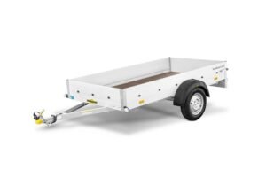 Einachsanhänger Tieflader HUMBAUR Serie 1000 HA 132513 Multi RSD (mit Radstoßdämpfern und Bohlenschacht ohne Auffahrschienen)