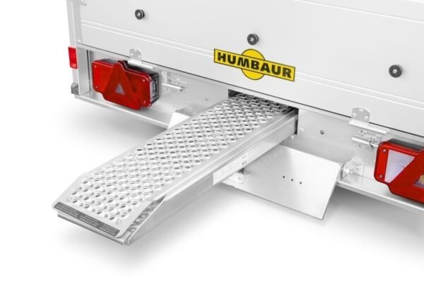 Einachsanhänger Tieflader HUMBAUR Serie 1000 HA 132513 Multi RSD (mit Radstoßdämpfern und Bohlenschacht ohne Auffahrschienen)