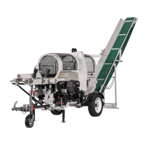 LUMAG SSA400EH-PRO/SZ | Kombi-Sägespaltmaschine Elektro + PTO – mit Förderband & Zuführförderband
