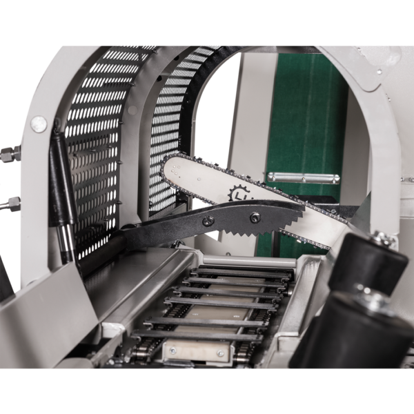 LUMAG SSA400GH-PRO/S | Benzin-Sägespaltmaschine mit Förderband & Zuführförderband